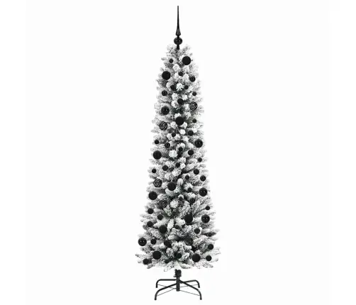 Tehisjõulupuu Roheline Ja Valge 180 Cm Pvc, Metall Ja Plastik