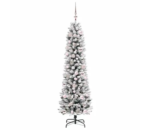 Tehisjõulupuu Roheline Ja Valge 180 Cm Pvc, Metall Ja Plastik