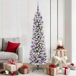 Dirbtinė Kalėdų Eglutė Su 300 Led S Stovu Žalia Ir Balta 180 Cm