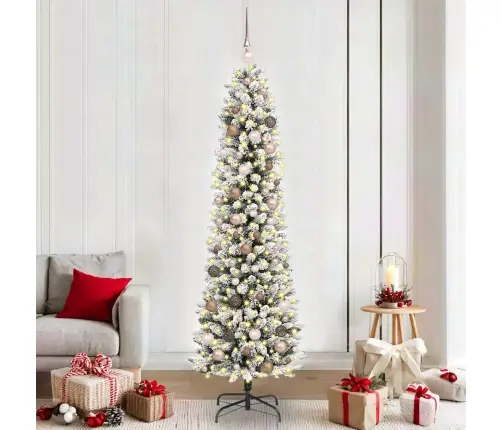 Mākslīgāziemassvētkueglīte Ar Statīvu Balts 210Cm Pvc Vidaxl