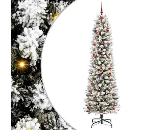 Mākslīgā Ziemassvētku Eglīte Su 300 Led Zaļš Un Balts 240 Cm Vidaxl