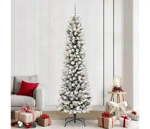 Dirbtinė Kalėdų Eglutė Su 300 Led S Stovu Žalia Ir Balta 240 Cm