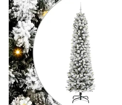 Dirbtinė Kalėdų Eglutė Su 300 Led S Stovu Žalia Ir Balta 240 Cm