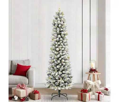 Mākslīgā Ziemassvētku Eglīte Su 300 Led Zaļš Un Balts 240 Cm Vidaxl