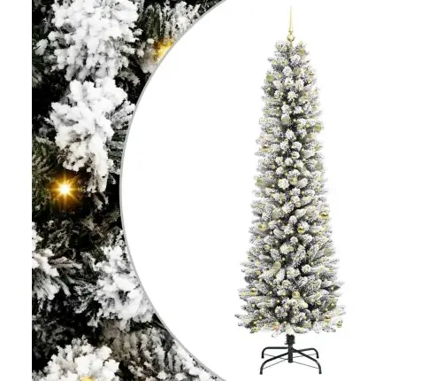 Mākslīgā Ziemassvētku Eglīte Su 300 Led Zaļš Un Balts 240 Cm Vidaxl