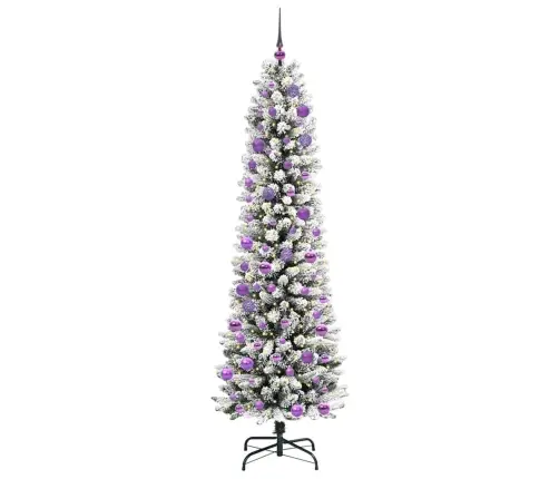 Tehisjõulupuu Roheline Ja Valge 240 Cm Pvc, Metall Ja Plastik