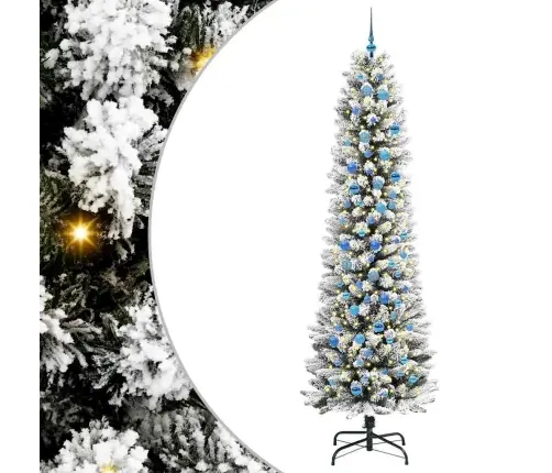 Mākslīgā Ziemassvētku Eglīte Su 300 Led Zaļš Un Balts 240 Cm Vidaxl