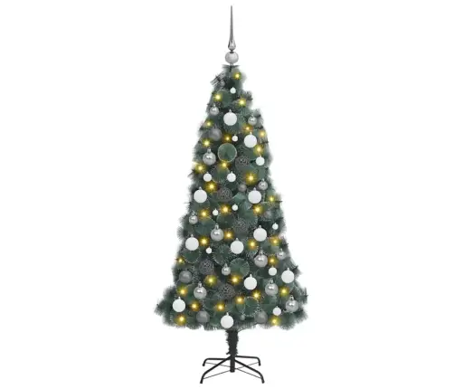 Tehiselt Eelvala Jõulupuu Koos Pallikomplektiga Roheline 120 Cm