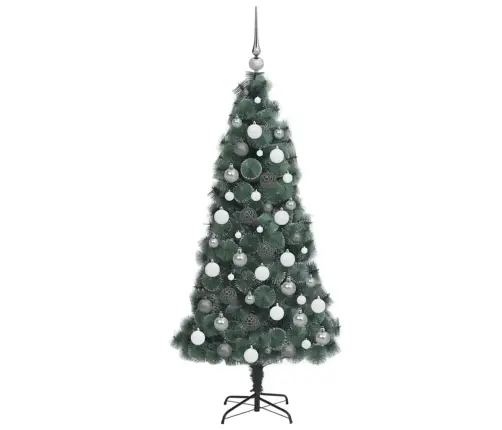 Tehiselt Eelvala Jõulupuu Koos Pallikomplektiga Roheline 120 Cm