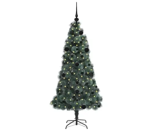 Dirbtinis Išankstinio Apšvietimo Kalėdų Medelis Su Kamuoliukų Rinkiniu