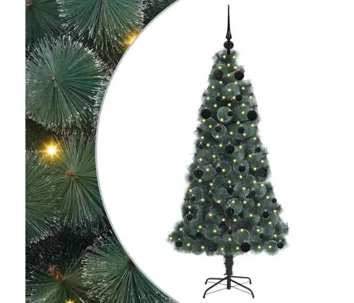 Dirbtinis Išankstinio Apšvietimo Kalėdų Medelis Su Kamuoliukų Rinkiniu