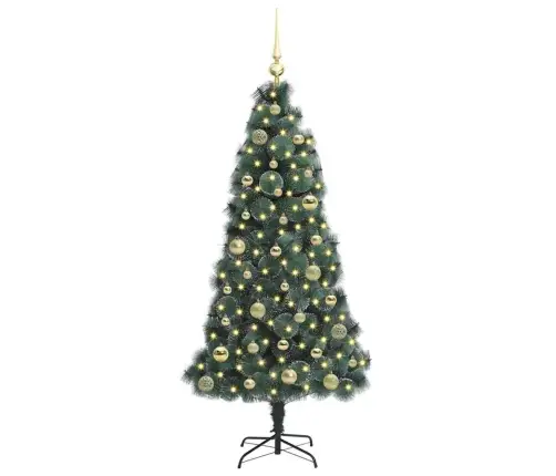Kunstlik Eeltuledud Jõulupuu Pallikomplektiga Roheline 150 Cm