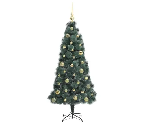 Kunstlik Eeltuledud Jõulupuu Pallikomplektiga Roheline 150 Cm