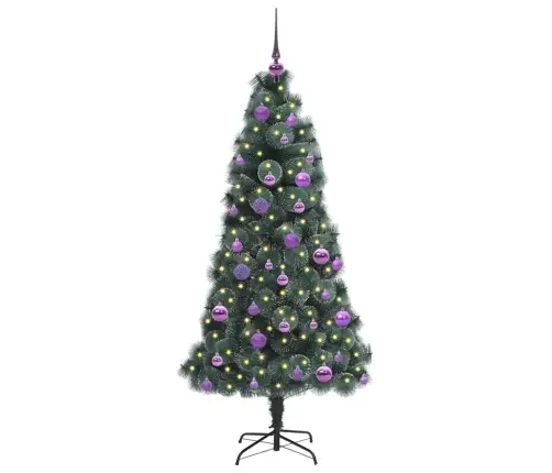 Mākslīgā Iepriekš Apgaismota Ziemassvētku Egle Ar Bumbiņu Komplektu Vidaxl Mākslīgā Iepriekš Apgaismota Ziemassvētku Egle Ar Bumbiņu Komplektu Vidaxl