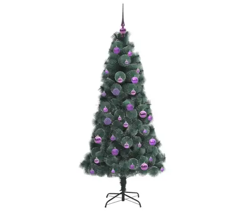 Mākslīgā Iepriekš Apgaismota Ziemassvētku Egle Ar Bumbiņu Komplektu Vidaxl Mākslīgā Iepriekš Apgaismota Ziemassvētku Egle Ar Bumbiņu Komplektu Vidaxl