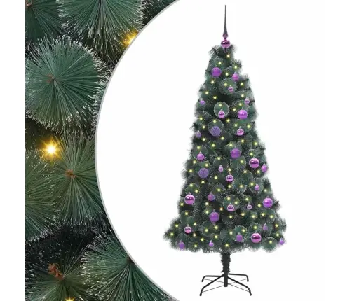 Mākslīgā Iepriekš Apgaismota Ziemassvētku Egle Ar Bumbiņu Komplektu Vidaxl Mākslīgā Iepriekš Apgaismota Ziemassvētku Egle Ar Bumbiņu Komplektu Vidaxl