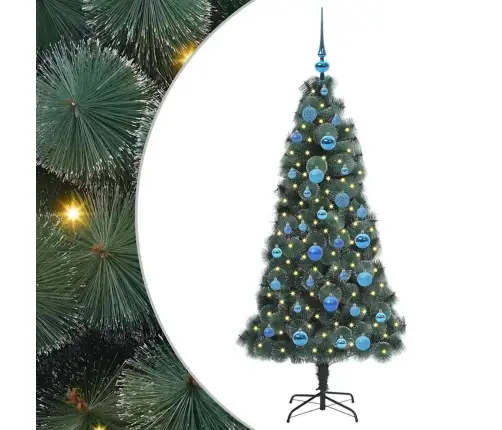 Dirbtinis Iš Anksto Apšviestas Kalėdų Medis Su Kamuoliukų Rinkiniu Dirbtinis Iš Anksto Apšviestas Kalėdų Medis Su Kamuoliukų Rinkiniu