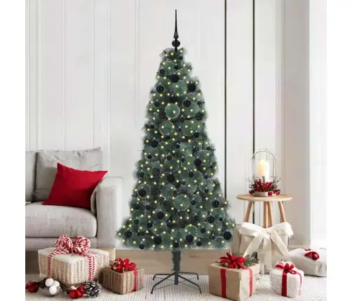 Tehis Pre-Lit Jõulupuu Koos Pallikomplektiga Roheline 180 Cm