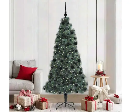Dirbtinis Išankstinio Apšvietimo Kalėdų Medis Su Kamuoliukų Rinkiniu