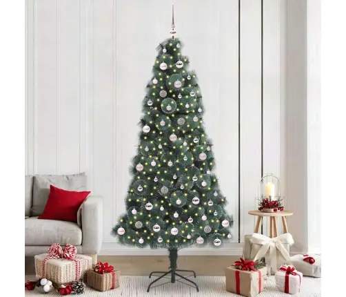 Kunstlik Eelvalgustatud Jõulupuu Koos Pallide Komplektiga