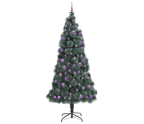 Tehis Pre-Lit Jõulupuu Koos Kuulikomplektiga Roheline 240 Cm