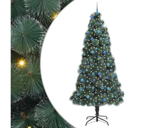 Kunstlik Eelvalgustatud Jõulupuu Koos Kuuli Komplektiga 240 Cm