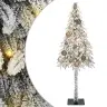 Ziemassvētku Eglīte Ar Led Sloksnes Lukturiem Balts 120 Cm Pe Vidaxl