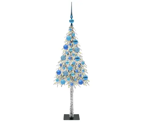 Jõulupuu Koos 150 Led-Iga Koos Alusega Valge 120 Cm Pe Ja Teras
