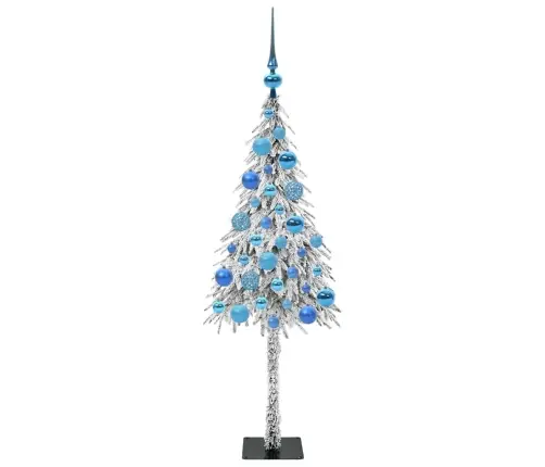Jõulupuu Koos 150 Led-Iga Koos Alusega Valge 120 Cm Pe Ja Teras