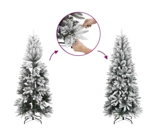 Mākslīgā Ziemassvētku Eglīte Balts 150 Cm Pe Vidaxl