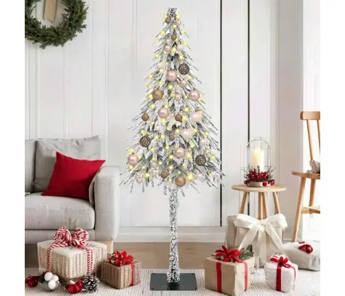 Jõulupuu Koos 150 Led-Iga Koos Alusega Valge 150 Cm Pe Ja Teras