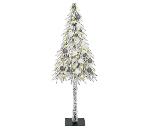 Jõulupuu Koos 150 Led-Iga Koos Alusega Valge 150 Cm Pe Ja Teras