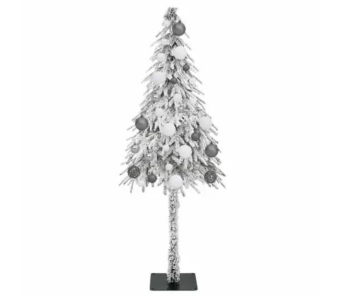 Jõulupuu Koos 150 Led-Iga Koos Alusega Valge 150 Cm Pe Ja Teras