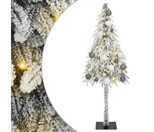 Jõulupuu Koos 150 Led-Iga Koos Alusega Valge 150 Cm Pe Ja Teras