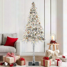 Ziemassvētku Eglīte Su 300 Led Balts 180 Cm Pe Un Tērauds Vidaxl