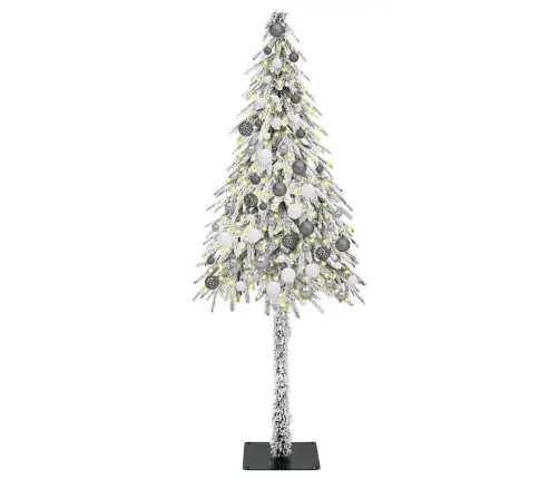 Ziemassvētku Eglīte Ar Led Sloksnes Lukturiem Balts 180 Cm Pe Vidaxl