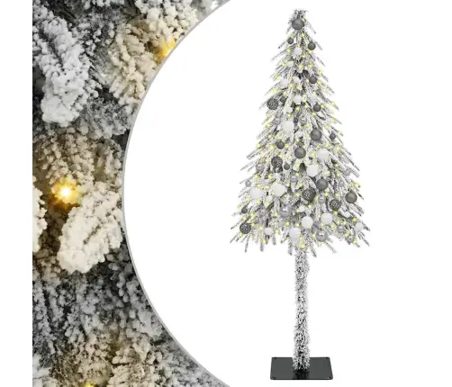 Ziemassvētku Eglīte Ar Led Sloksnes Lukturiem Balts 180 Cm Pe Vidaxl