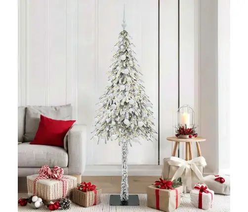 Jõulupuu Koos 300 Led-Iga Koos Alusega Valge 180 Cm Pe Ja Teras