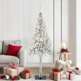 Jõulupuu Koos 300 Led-Iga Koos Alusega Valge 180 Cm Pe Ja Teras