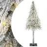 Jõulupuu Koos 300 Led-Iga Koos Alusega Valge 210 Cm Pe Ja Teras Jõulupuu Koos 300 Led-Iga Koos Alusega Valge 210 Cm Pe Ja Teras
