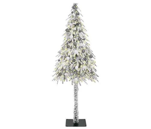 Ziemassvētku Eglīte Ar Led Sloksnes Lukturiem Balts 210 Cm Pe Vidaxl