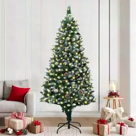 Mākslīgā Ziemassvētku Eglīte Su 300 Led Ar Statīvu Zaļa 180 Cm Vidaxl
