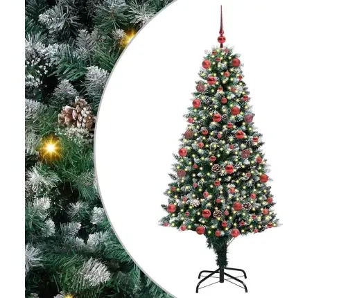 Tehisjõulupuu Roheline 180 Cm Pvc Ja Teras Ja Plast Tehisjõulupuu Roheline 180 Cm Pvc Ja Teras Ja Plast