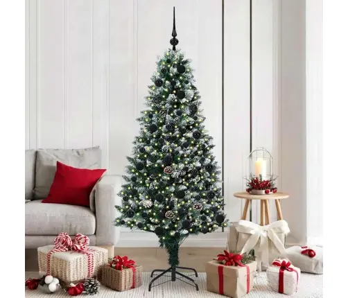 Tehisjõulupuu Roheline 180 Cm Pvc Ja Teras Ja Plast