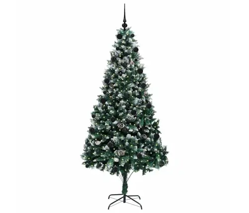 Tehisjõulupuu Roheline 210 Cm Pvc Ja Teras Ja Plast