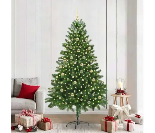 Dirbtinė Kalėdų Eglutė Žalia 210 Cm Pvc Ir Plienas Ir Plastikas Dirbtinė Kalėdų Eglutė Žalia 210 Cm Pvc Ir Plienas Ir Plastikas