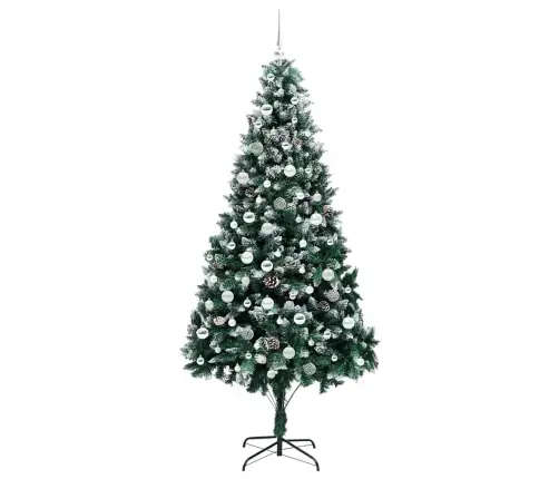 Dirbtinė Kalėdų Eglutė Žalia 210 Cm Pvc Ir Plienas Ir Plastikas