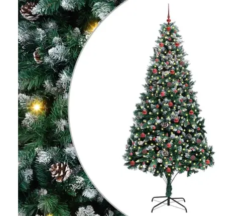 Mākslīgā Ziemassvētku Eglīte Su 300 Led Ar Statīvu Zaļa 240 Cm Vidaxl