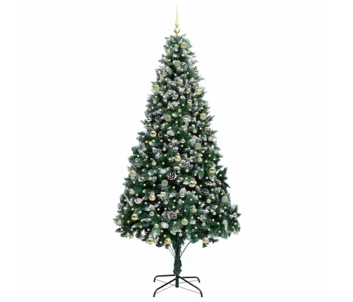 Mākslīgā Ziemassvētku Eglīte Su 300 Led Ar Statīvu Zaļa 240 Cm Vidaxl