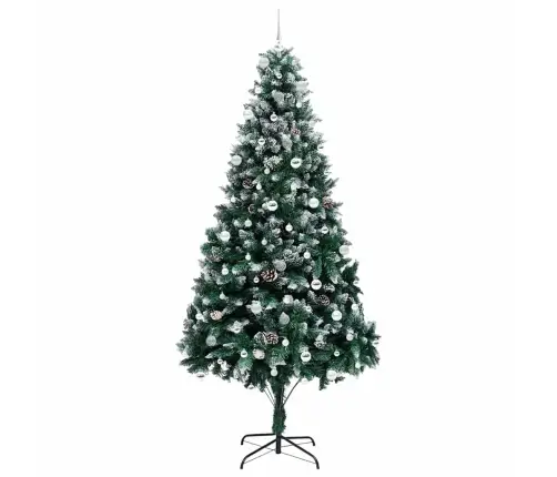 Tehisjõulupuu Roheline 240 Cm Pvc Ja Teras Ja Plast